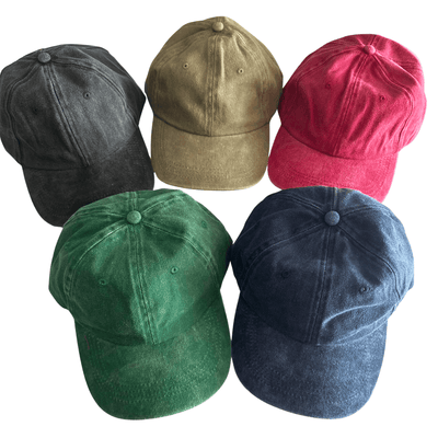 Berretto vintage cotone personalizzato a 6 sezioni in vari colori, stile retrò con chiusura in velcro. Cappello cotone effetto vintage per look casual.