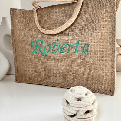 Borsa Juta Big Personalizzata - PetitBroderie