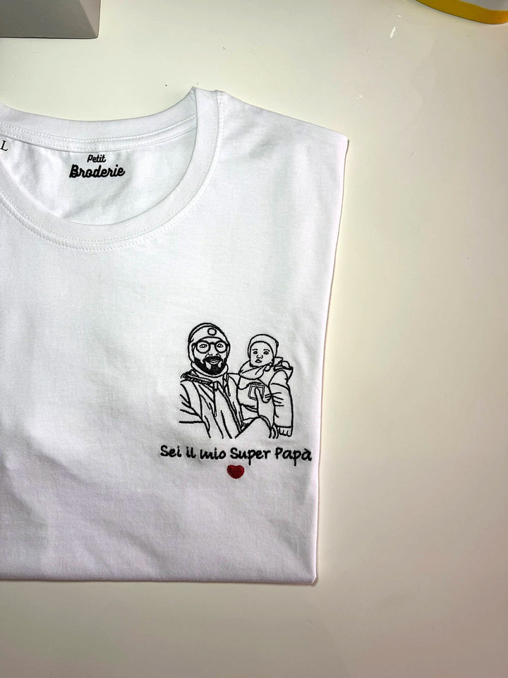 T-shirt personalizzata con foto stilizzata e scritta &
