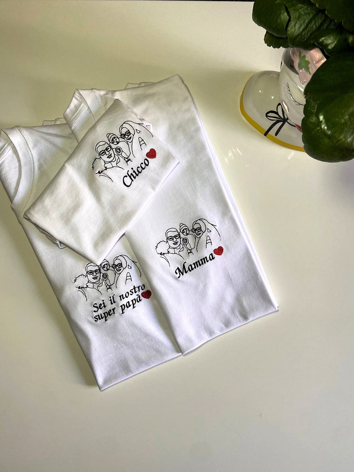 Guida alle taglie delle T-shirt personalizzate con foto stilizzata