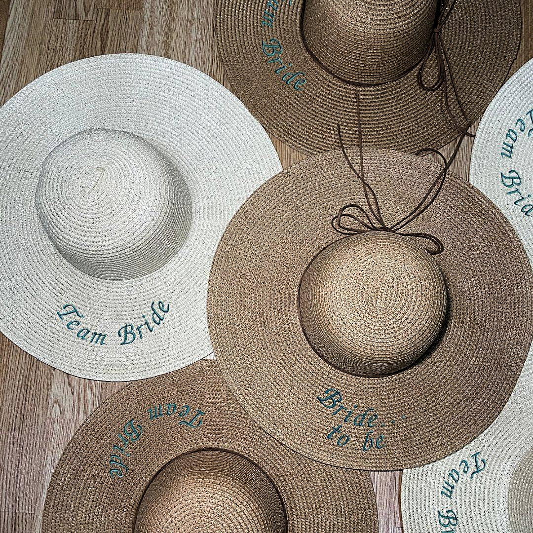 Cappello di paglia personalizzato per addio al nubilato