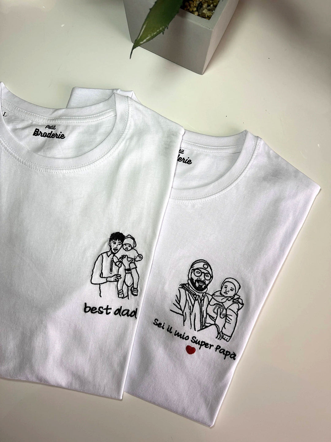 T-shirt personalizzata con foto stilizzata e scritta best dad