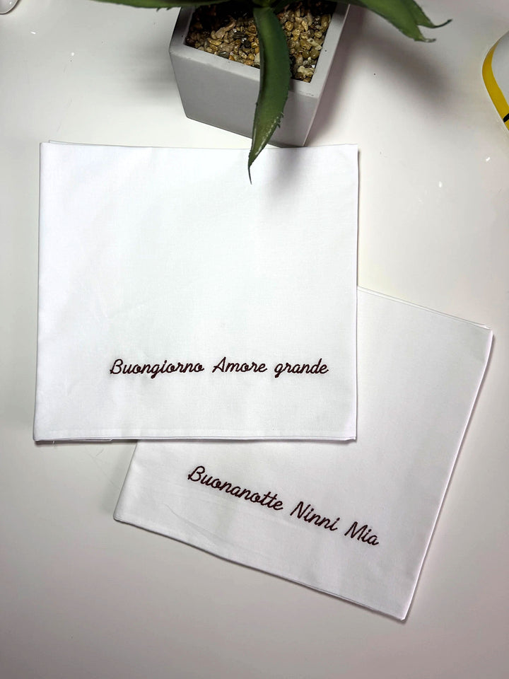 Federe in cotone con ricamo personalizzato, vista 6