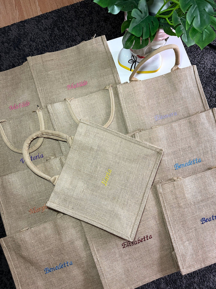 Borsa in juta Small personalizzata, vista prodotto