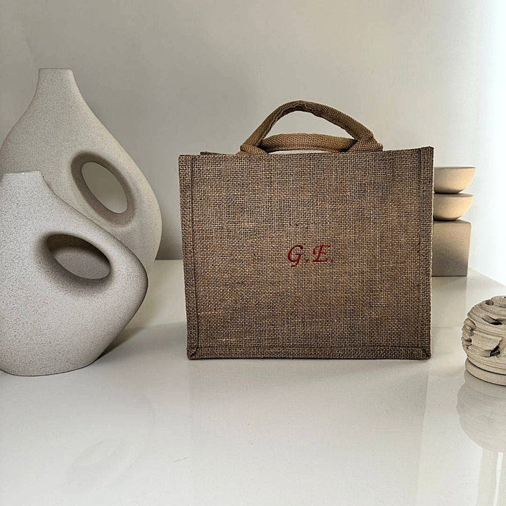 Borsa in juta Small personalizzata con iniziali, vista 3
