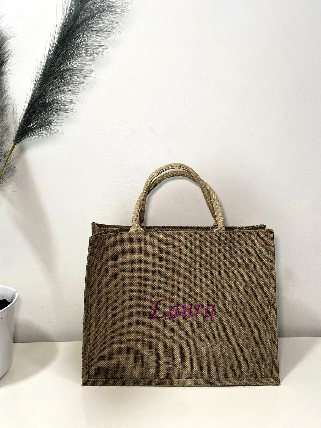 Borsa in juta personalizzata con nome