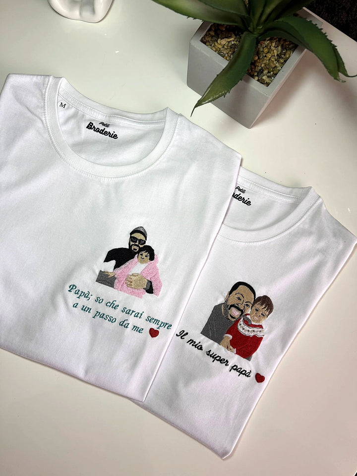 T-shirt personalizzata con ricamo della tua foto a colori