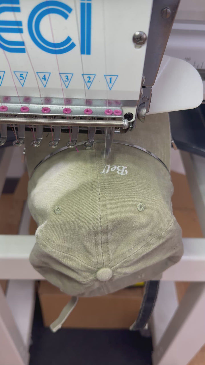 Cappello Ricamato cotone effetto vintage