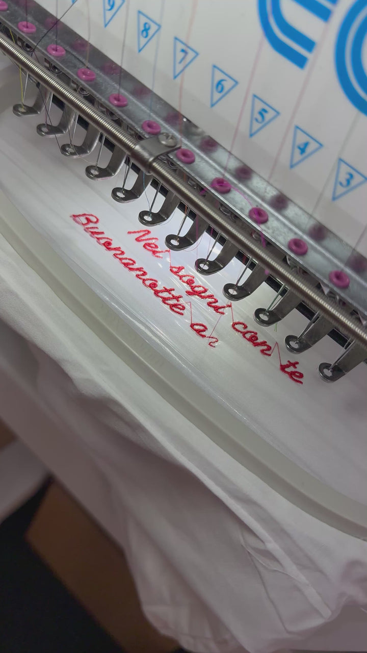 Federe ricamate in cotone per un sonno personalizzato